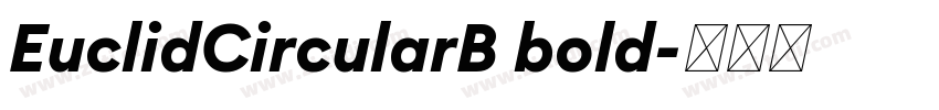 EuclidCircularB bold字体转换